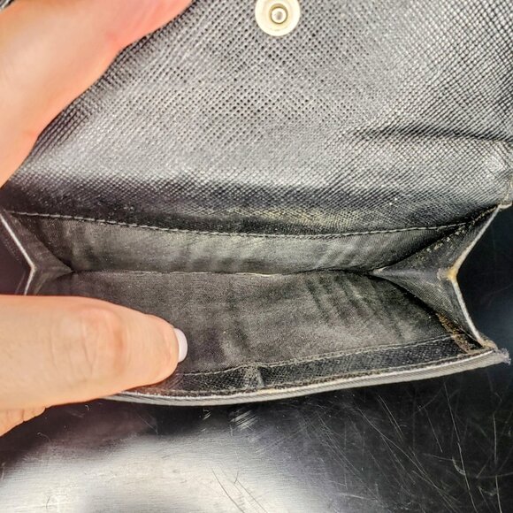 Prada Compact Bifold Wallet - Black Nylon w/ Triangle Prada Logo - Picture 16 of 16